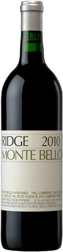 Ridge Vineyards Monte Bello 2010