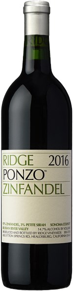 Ridge Vineyards Zinfandel Ponzo Estate  2018