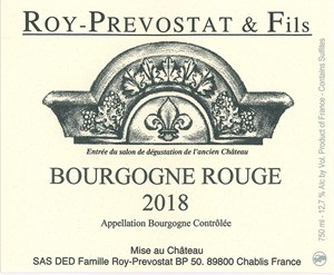 Roy-Prevostat & Fils Bourgogne Rouge 2018