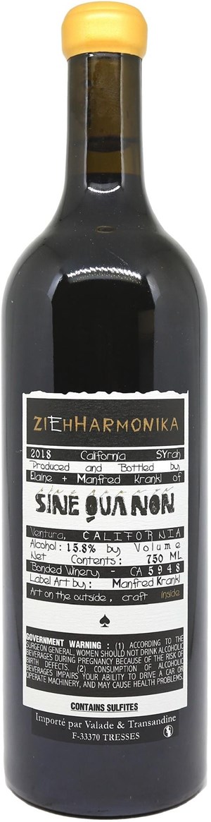 Sine Qua Non Non Squeezebox - Ziehharmonika Syrah 2018