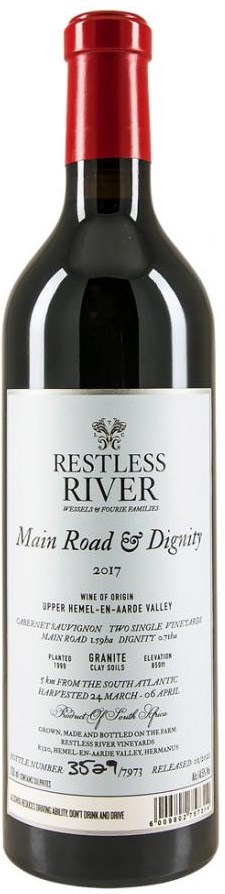 Restless River Wines Main Road & Dignity Cabernet Sauvignon 2017