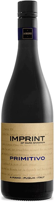 Mark Shannon A Mano Imprint Appassito Primitivo Puglia 2015